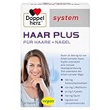 Doppelherz system HAAR PLUS - Biotin trägt zum Erhalt normaler Haare bei - vegan - 30 Kapseln