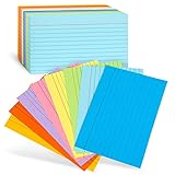 Koogel Revision Cards Bulk, 272 Stück bunte Karteikarten, liniert, Notizkarten mit Registerkarten, 7,5 cm x 12,5 cm für Lernnotizen und To-Do-Liste