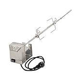 BBQ-Toro Edelstahl Grillspieß Set für die komplette Weber Genesis II 200er und 300er Serie inkl. 2X Fleischnadeln, Motor, Motorhalter | Drehspieß, Rotisserie, Grilldrehspieße, Spanferkelgrill