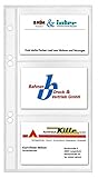 VELOFLEX 5352000 - Visitenkartenhüllen 110 x 210 mm, für 6 Karten pro Hülle, transparent, 10er Packung