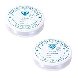 iCovalescent 2 Rollen Elastische Schmuckfaden, Gummiband für Armbänder, 0.6mm (12M) 0.8mm (8M), Schmuckdraht Elastisches Reißfestes Band