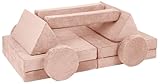 Velinda Spielsofa Modulsofa Spielmöbel modulares Kindersofa Familienmöbel Bausteine-Set (Farbe: rosa (Cord))