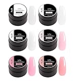 GZSYY Builder Gel Nagelgel UV Aufbaugel 6PCS Gel Nägel Set Nagelverlängerung Gel