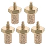 Abaodam 5 Stück Teiliges Kupferfilterdüse für Schneemaschine Pneumatischer Luftstein-diffusor Geräuschreduzierend Kompatibel mit Bühnennebelmaschinen Ölwegschutz Zubehör für Kompressor und