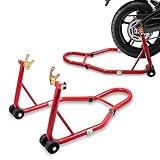 BITUXX Motorradständer hinten Motorrad Montageständer Hinterrad Transportständer Rot für viele gängige Motorräder