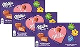 I love Milka 3x110g - 100% Alpenmilchschokolade - Pralinés Erdbeercreme