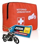 Thomatex® Erste Hilfe Set Motorrad 2024/2025 [DIN 13167] – Lange Haltbarkeit & kompakt – StVO-konform – Ideal für Kraftrad, Fahrrad & Moped – Rot