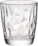 Bormioli Rocco 350200 Diamond Trasparente Trinkglas, Wasserglas, Saftglas, 305ml, Glas, transparent, 6 Stück