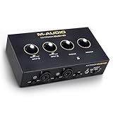M-AUDIO M-Track Duo HD Audio Interface 24bit 192kHz für Recording, Streaming, Podcasting mit USB-C, 2 XLR-TRS-Eingängen, 2 TRS-Ausgängen, Softwarepaket