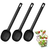 Riloventa 3 Stück Suppenkelle, Kochlöffel Set, Schöpflöffel, Servierlöffel Groß, Schöpfkelle, Lange Silikon Löffel, Schaumkelle, Silikonlöffel, für Küche, Kochen, Backen, Rühren