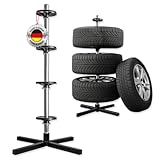 WALTER Felgenbaum Reifenständer für PKW Reifen, Stabiler Felgenhalter bis zu einem max. Gewicht von 100 kg, geeignet für Autoreifen von bis zu 225 mm Reifenbreite, felgenschonende Auflagefläche