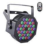LED Par Strahler für Halloween, DMX Lichter RGB 36 LED Scheinwerfer mit Fernbedienung LED Beleuchtung Party Lichteffekte für DJ Disko Partylicht Club