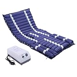 Anti-Dekubitus Matratze mit Wechseldruck, 195x90x10cm Wechseldruckmatratze mit Flüsterleisen Pumpe und Wasserdicht, Matratze Luftkissen Antidekubitus Antidekubitusmatratze mit Luft Leicht Zu Reinigen