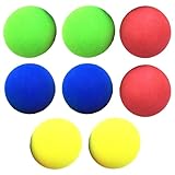 Schaumstoffball 8er Set, Softball Kinder, Eva Material, 5 cm Durchmesser, Farben Blau Gelb Grün Rot, Zufällige Farblieferung, Ideal für Indoor Spiele In Wohnzimmer Oder Kinderzimmer