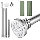 Ausziehbare Vorhang-Spannstange, 47–160 cm, Edelstahl, Teleskop-Netz, Voile, Duschvorhangstange, ohne Bohren, verstellbare Stange für Badezimmer, Küche, Schranktür