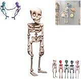 Kühlschrankmagnete, Skelett-Kühlschrankmagnete, 3D-Druck, lustiger Skelett-Kühlschrankmagnet für Metallschränke, bewegliche Totenkopf-Kühlschrankmagnete, Totenkopf-Magnete, Dekoration für Halloween