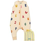 molis&co - Baby Schlafsack mit Füßen - Ideal für Frühling und Herbst - Babyschlafsack mit Füßen 1 tog - Leicht gepolstert - 100% Baumwolle (Oeko-TEX 100), Premium Qualität - ABC (120 cm)