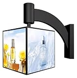 ZCXMNL 360° Drehbarer Leuchtkasten, Quadratischer, Vierseitiger, Mehrschichtiger LED-Leuchtkasten for Außenwerbung, Geeignet for Cafés, Restaurants Und Konditoreien(1 Level,30x30cm)