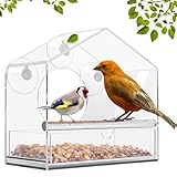 Fenster-Vogelfutterspender aus transparentem Acryl, Fenster-Vogelfutterspender für den Außenbereich | Vogelfutterstation aus transparentem Acryl für Fenster | Vogelhaus von Finest