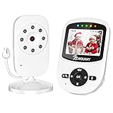 NWOUIIAY Baby Phone Baby Monitor 2.4 GHz Baby Kamera mit LCD Nachtsichtkamera HD Digital Video & Bidirektionale Intercom-Funktion