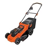 Black+Decker 2000 W 3-in-1 Elektro-Rasenmäher, 48 cm Schnittbreite, 50 L Grasfangbehälter, 1 Stück, LM2000