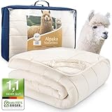 Engelshof Alpaka Decke 135 x 200 cm 4 Jahreszeiten Bettdecke Ganzjahresdecke Füllung aus Zwei einzelnen Bettdecken ganzjährig 100% Alpakawolle (700g bis 2.100g)