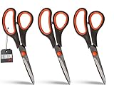Titanbeschichtete 20,3 cm robuste Schere – TITA22 ultra scharf, rostbeständig, bequemer Griff, Mehrzweck-Schere für Büro, Zuhause, Schule & Bastelschere (3 Stück)