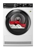 AEG WiFi Wärmepumpentrockner 8 kg, Serie 9000 AbsoluteCarePlus: Daunentrocknung, Punktgenaue Trocknung mit 3D-Scan Restfeuchteermittlung, Energiekl. B, Energiesparend, Trommelbeleuchtung, TR9W75680