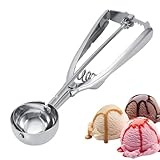 IEBTAWN 1 Stück Eisportionierer, Eislöffel, Eisportionierer Edelstahl, Kugelportionierer, Für Eiscreme, Melonenkugeln, Desserts, Obstplatten, Backen