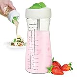 Eiflayn Dressingshaker, 500ml Schüttelbecher,Handgeschüttelte Salatdressingbecher,Salatdressing Shaker mit Messkala,Mixbecher Schüttelbecher