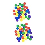 Kisangel 2 Sätze Farbenfrohes Lernspielzeug Holzscheiben Für Mathe Und Zählspielzeug Aus Hochwertigem Holz Sicher Und Langlebig Hilfsmittel Für Frühkindliche Mathematikbildung 150 Stück * 2