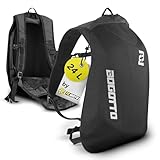 Bogotto – Motorrad Rucksack mit Hartschale für Damen & Herren – Reflektierender Motorradrucksack schwarz 24L – Hartschalenrucksack wasserfest & aerodynamisch mit 15' Laptopfach – Motorrad Zubehör