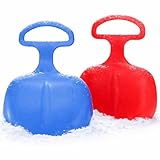 2er Set Schlitten Bob blau & rot - für Kinder zum Porutschen & Schlittenfahren Poporutscher Po-Rutscher