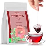 Hibiskustee | Hibiscus Tea Premium – 60 Beutel | 100% getrocknete Hibiskusblüten für Tee, Früchtetee