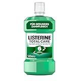 LISTERINE Total Care Zahnfleisch-Schutz (500 ml), antibakterielle Mundspülung mit Fluorid für gesundes Zahnfleisch, Zahnpflege Mundwasser reduziert Zahnbelag mit 6 in 1 Wirkung