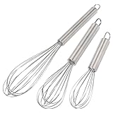 Westmark 3 Schneebesen, Längen: 17/23/28 cm, Rostfreier Edelstahl, Silber, 125222E6