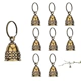 Hochzeitsdekorationen, Glocken, Kuhglocke aus Kupfer für Handwerk – gute Kupfer-Ornamente für Windspiele, 10 x elegante Kuhbart-Ornamente für den Außenbereich, für den Schlafsaal