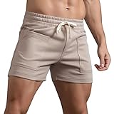 Mini-Shorts für Herren, große Größe, Laufshorts, elastischer Bund, Herren-Shorts, schmale Passform, mit großen Taschen, Shorts, einfarbig, Sommer, Kordelzug, klassisch, lässig, atmungsaktiv, Shorts