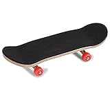 Naroote Profi-Griffbrett, 1-teiliges Fingerboard-Finger-Skateboard-Set aus Ahornholzlegierung in Box, Kompaktes, Stressreduzierendes Spielzeug für Kinder (Rot)