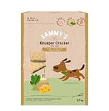 Sammy´s Knusper-Cracker | Herzhafte Snacks für Hunde | Knusper-Cracker mit Käse- und Spinatfüllung | 1 x 1 kg