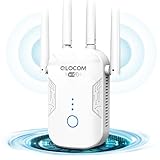 QLOCOM 2024 Neuestes WLAN Verstärker Repeater 1200Mbit/s, Internet Verstärker Dualband 5GHz & 2.4GHz WiFi Repeater mit WPS, Kompatibel Allen WLAN Geräten