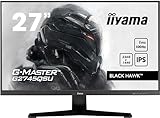 iiyama G-MASTER Black Hawk G2745QSU-B1 68,5cm 27' IPS LED Gaming Monitor WQHD 100 Hz HDMI DP USB3.2 1ms FreeSync schwarz