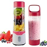 COKUNST Mixer Smoothie Maker, 530ml Portable Blender mit 6 Klingen Edelstahl, Wiederaufladbarem Typ-C, Mini Tragbar Mixer Shaker mit Reisedeckel für die Reisesportküche