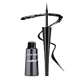 Wet n Wild, MegaLiner Liquid Eyeliner, flüssiger Eyeliner mit flexiblem Pinsel, Augen-Make-up, schnelltrocknende flüssige und pigmentierte Formel, Schwarz