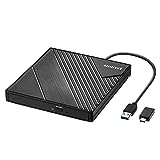 Amicool Externes DVD Laufwerk Extern USB 3.0 USB C CD Laufwerk für Laptop Desktop PC MacBook Externer DVD Brenner Windows 7/8.1/10/11 Linux Mac OS CD/DVD Player Tragbar +/-RW ROM Optisches Drive