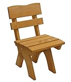 DEGAMO Gartenstuhl RHÖN, Breite 50cm, Massive Kiefer, offenporig imprägniert braun, Outdoor