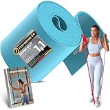 NEOLYMP Widerstandsbänder 15 cm breit - reißfeste Fitnessbänder aus TPE, Flossing Band - elastische Resistance Bands für Krafttraining, Physio, Pilates (3 m | Blau | Resistance Band)
