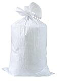 PP Gewebesäcke 10er Pack in 60 cm x 105 cm weiss Getreidesack Transportsack Lagersack unbedruckt für 50 kg