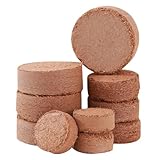 Gadpiparty 60 Stück Kokosfasernährstoffblock Pflanzenerdeblock Kompakt Nährstoffreich Wasserspeicher Pflanzhilfe für Balkon Gemüse Blumen Gartenpflege