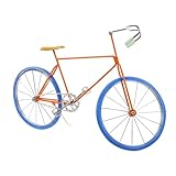 HANABASS Farbfahrradmodell Retro-Fahrradmodell Desktop-Fahrradverzierungen Desktop-Bike-Modell Tischfahrrad-Skulptur Tischschmuck Desktop-Fahrradfiguren Desktop-Bike-Statue Rostfreier Stahl